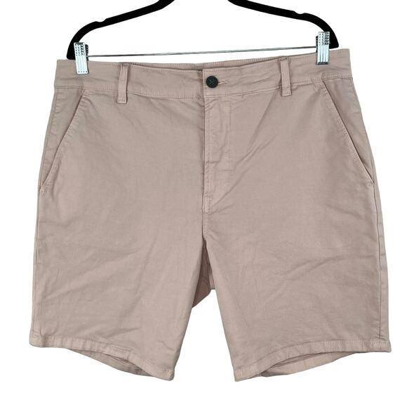 Hudson Light Coral Pink Twill Slim Straight Chino Shorts Size 42 NWT MSRP $135 - Picture 2 of 15